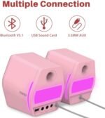 Edifier G2000 32W PC Computer Speakers for Gaming Desktop PC Laptop Mac Computer Woofer Speakers Bluetooth USB 3.5mm AUX Inputs RGB Lights Multimedia Speakers Pink - Image 7