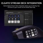 Corsair Scimitar Elite Wireless SE MMO PC Gaming Mouse – 33,000 DPI, 16 Programmable Buttons, Key Slider, Elgato Virtual Stream Deck, 1,000Hz Polling, Up to 150-Hour Battery – Gunmetal - Image 4