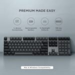 Satechi SM3 Mechanical Keyboard for Mac and Windows, 108 Keys Full Size with White LED Backlit, Wired and Bluetooth for Mac and Windows - Dark Gray/Gray - Image 3