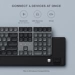 Satechi SM3 Mechanical Keyboard for Mac and Windows, 108 Keys Full Size with White LED Backlit, Wired and Bluetooth for Mac and Windows - Dark Gray/Gray - Image 4