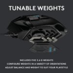 Logitech G502 HERO High Performance Wired Gaming Mouse, HERO 25K Sensor, 25,600 DPI, RGB, Adjustable Weights, 11 Programmable Buttons, On-Board Memory, PC / Mac (Renewed) - Image 5