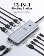Laptop Docking Station Dual Monitor, USB C Hub with 2 HDMI, RJ45 Ethernet, 5 Gbps USB C/A, 100W PD for Dell/HP/Lenovo - MOKiN - Image 3