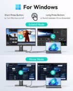 Laptop Docking Station Dual Monitor, USB C Hub with 2 HDMI, RJ45 Ethernet, 5 Gbps USB C/A, 100W PD for Dell/HP/Lenovo - MOKiN - Image 4