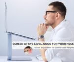 Adjustable Laptop Stand, Tall, Strong, Airflow, Suitable for 13.3-17.3 Inch Laptops, Lift Screen to Eye Level for Video Conferences - Image 4