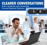 Gsou Webcam with Headset and Microphone, 1080P Webcam with Privacy Cover, Plug and Play Web Camera for Desktop Computer Zoom Meetings, Audio Bluetooth only for Headset - Image 3