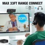 Gsou Webcam with Headset and Microphone, 1080P Webcam with Privacy Cover, Plug and Play Web Camera for Desktop Computer Zoom Meetings, Audio Bluetooth only for Headset - Image 4