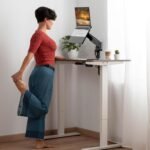 UPGRAVITY Laptop Wall Mount, 2-in-1 Gas Spring Wall Holder with Vented Tray for 12"-17" Notebook/13-32 Computer Screen, Full Motion Adjustable Wall Mount Laptop Stand Holds 3.3-17.6lbs - Image 3