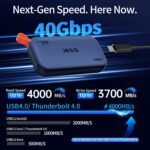 SSK 4TB USB4 SSD External Hard Drive 40Gbps, External SSD for Thunderbolt 4 up to 4000MB/s, Portable Solid State Drives for iPhone 15/16/17 Pro, Mac, Laptop, Phone OTG, with LED Indicator - Image 3