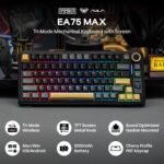 EPOMAKER X Aula EA75 MAX Wireless Gaming Keyboard with Screen & Knob, 5000mAh, Hot-Swap, Lubed Switches, RGB Backlit, Creamy Gasket, 75% Mechanical Keyboard (Black, Ice Vein Switch) - Image 3