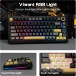 EPOMAKER X Aula EA75 MAX Wireless Gaming Keyboard with Screen & Knob, 5000mAh, Hot-Swap, Lubed Switches, RGB Backlit, Creamy Gasket, 75% Mechanical Keyboard (Black, Ice Vein Switch) - Image 5
