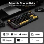 EPOMAKER X Aula EA75 MAX Wireless Gaming Keyboard with Screen & Knob, 5000mAh, Hot-Swap, Lubed Switches, RGB Backlit, Creamy Gasket, 75% Mechanical Keyboard (Black, Ice Vein Switch) - Image 6