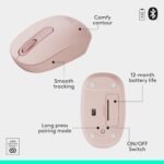 Logitech MK250 Bluetooth Wireless Mouse and Keyboard Combo: Fast & Easy Connectivity, Compact Wireless Keyboard, Ambidextrous Mouse, Durable Build - Windows/MacOS - Rose - Image 6
