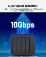 TERRAMASTER D4-320 External Hard Drive Enclosure - 4bay USB 3.2 Gen2 10Gbps Type-C USB Storage Hot Swappable Plug and Play (Diskless) - Image 4