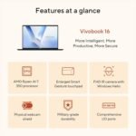 ASUS Vivobook 16 Copilot+ PC 16.0" IPS WUXGA Display (AMD Ryzen AI 7 350, 16GB DDR5, 512GB SSD, AMD Radeon 860M, Webcam, Backlit KB, WiFi 6, Bluetooth 5.4, Win 11 Pro) w/DKZ Hub - M1607KA - Image 4
