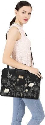 MOSISO Laptop Bag for Women, 15.6 inch Computer Bag Compatible with MacBook, HP, Dell, Lenovo, Asus, Notebook, 15-15.6 inch Laptop Messenger Shoulder Sleeve with Strap, Retro Flower - Image 3