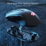 Redragon M693 LIT Wireless Gaming Mouse, 12800 DPI Mice w/ 3-Mode Connection, BT & 2.4G Wireless, 7 Macro Buttons, Reliable Power Capacity for PC/Mac/Laptop - Image 4