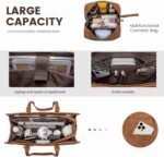 LOVEVOOK Laptop Bag for Women Vintage Leather Work Tote 17.3 inch Large Capacity Computer bag with Clutch Purse for Office, Travel, Casual - Image 6