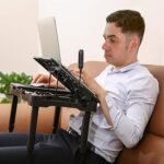 Foldable Laptop Table with Cooling Fan, LED Light, 4 x USB Ports, Mouse Pad & Storage Groove for Laptop Use in Home Office - Image 4