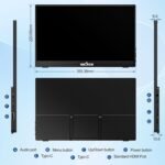 InnoView Portable Monitor 15.6" 1080P for Laptop with Protective Sleeve, Built-in 90° Adjustable Stand USB C HDMI Ultra-Slim Portable Laptop Monitor for MacBook Phone PS Xbox Switch - Image 6