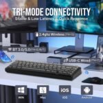 EPOMAKER x Aula F65 65% Wireless Mechanical Keyboard, Hot Swappable Gasket Custom Gaming Keyboard with Five-Layer Padding, RGB Backlit, Bluetooth/2.4GHz/USB-C (Black, Reaper Switch) - Image 4