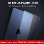 Soonjet Matte Case for MacBook Air 13/13.6-inch (M5/M4/M3/M2, 2022–2026 A3449 A3240 A3113 A2681), Lightweight | Scratch & Fingerprint Resistant | Closes Seamlessly | Ideal for Work, Travel & Study - Image 5