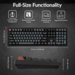 Keychron V6 8K Full Size Wired Mechanical Keyboard with Programmable Knob, 8000 Hz Polling Rate, OSA PBT Keycaps, Hot-swappable Super Banana Switchs, RGB Backlit for Mac Windows Linux - Image 3