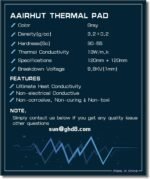 Aairhut Thermal Pad 13W/mK, 120x120x3mm Silicone Cooling Pad GPU Non Conductive Heat Resistance Extreme Odyssey Cover with Dual Self-Adhesive Films for PC Laptop Heatsink/GPU/CPU/LED - Image 6