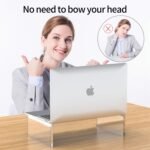 Acrylic Monitor & Laptop Stand Riser - Clear Computer & Laptop Stand for Desk - Compatible with iMac, MacBook & All Notebooks - White Aesthetic Decoration for Office & Home - Image 4