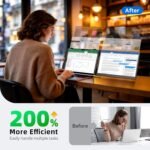 Laptop Screen Extender 14", FHD 1080P Portable Monitor for Laptop, Light Monitor Extender Plug&Play, IPS Display Computer Monitor for Laptop 13-17” for Travel Work/Business/Study - Image 4