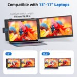 Laptop Screen Extender 14", FHD 1080P Portable Monitor for Laptop, Light Monitor Extender Plug&Play, IPS Display Computer Monitor for Laptop 13-17” for Travel Work/Business/Study - Image 7