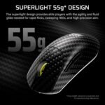 Corsair Sabre v2 PRO Wireless CF FPS Gaming Mouse – 33,000 DPI Marksman S Sensor, 8,000Hz Hyper-Polling, Carbon Fiber Unibody, Lightweight, Up to 120hr Battery – Black - Image 5