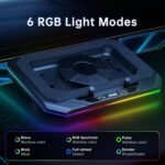 Cooling Pad for Lenovo Yoga Series Gaming Laptop Cooler with Powerful Turbo Cooling Fan Can Fast Cooling CPU+GPU 40°C, Variable Speed,6 RGB Light - Image 6