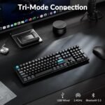 Keychron Q6 Ultra 8K Polling Rate Aluminum Wireless Mechanical Keyboard, 2.4 GHz/Bluetooth/Wired Full-Size Custom RGB, Hot-Swappable Silk POM Banana Switch for Mac Windows Linux - Black - Image 4