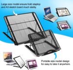 IMAGE Laptop Stand, A3 Large Version Foldable Portable Ventilated Desktop Laptop Stand Holder, Adjustable 12 Angle Points Stand, Compatible with 10" ~ 17" Notebooks, LED Light Box Pad - Image 7