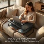 BUYIFY Foldable Laptop Bed Desk for Couch, Sofa - Large Lap Desk Tray Table with Cup Holder and Tablet Slot - Portable Notebook Stand for Eating, Writing, Studying and WFH -NEW-006 - Image 5