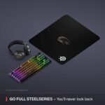 SteelSeries QcK Large Gaming Mousepad — Black — Non-Slip Silicone Rubber Base — Peak Tracking and Stability — Optimized for Gaming Sensors — 490 mm x 420 mm — FPS, MOBAs, RTS, MMO - Image 5