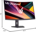 LG 32G600A-B 32-inch Ultragear QHD (2560 x 1440) Curved Gaming Monitor, 180Hz, 1ms, AMD FreeSync, HDMI, DisplayPort, Tilt/Height/Swivel Adjustable Stand, Black - Image 12