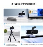 UGREEN Full HD 1080P Webcam with Microphone, 2 Noise-Canceling Mics, 85° Fov & Fixed Focus, Plug and Play, Auto Light Correction, Privacy Cover PC Camera for Zoom/Skype/Teams, Switch 2, Grey - Image 4