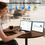 APILDELLA 14'' Dual Laptop Screen Extender, 1080P FHD Laptop Extended Monitor Portable with Speaker, Plug-Play Second Monitor for 13-16'' Laptops, Work with Mac, Window, Chrome - Image 3