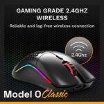 GLORIOUS Model O Classic Wireless PC Gaming Mouse - Low Latency, 19k DPI Sensor, Lightweight Honeycomb 69g, Customizable RGB, 100M Click Mechanical Switches, Programmable Buttons - Black - Image 3