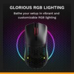 GLORIOUS Model O Classic Wireless PC Gaming Mouse - Low Latency, 19k DPI Sensor, Lightweight Honeycomb 69g, Customizable RGB, 100M Click Mechanical Switches, Programmable Buttons - Black - Image 5