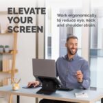 Fellowes Breyta Laptop Stand for the Home and Office, 12 Height Adjustments, 15" Monitor Size- Black - Image 3