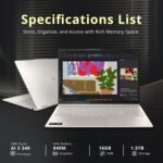 Lenovo Yoga 7 2-in-1 Copilot+ Laptop, 16" WUXGA Touchscreen, AMD Ryzen AI 5 340, 16GB LPDDR5X, 1.5TB Storage (512GB SSD+1TB Docking), Fingerprint, Backlit Keyboard, FHD Webcam, Win11, Seashell - Image 4