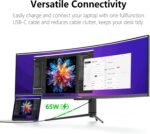INNOCN 49" Curved Gaming Monitor 144Hz Ultrawide 32:9 WDFHD 3840 x 1080P, R1800, 99% sRGB, HDR400, USB Type C, DisplayPort, HDMI, Built-in Speakers, Height/Tilt Adjustable - 49C1G - Image 3