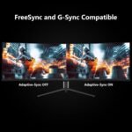 INNOCN 49" Curved Gaming Monitor 144Hz Ultrawide 32:9 WDFHD 3840 x 1080P, R1800, 99% sRGB, HDR400, USB Type C, DisplayPort, HDMI, Built-in Speakers, Height/Tilt Adjustable - 49C1G - Image 5