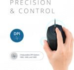 Kensington USB-C Wired Mouse, Pro Fit Ergo MY435 EQ Wired Mouse, for Small to Medium-Sized Hand, Programmable Buttons, Quiet-Click Buttons, USB-C Connection - Black (K72512NA) - Image 6