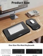 3-in-1 Ergonomic Keyboard Stand with Wrist Rest & Mouse Pad Set, Comfy Keyboard Riser Holder Soft Mousepad with Massage Design, Memory Foam and Non-Slip PU Base for Pain Relief, Black - Image 5