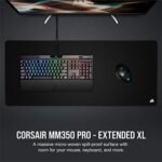 Corsair MM350 PRO Extended XL Premium Spill-Proof Cloth Gaming Mouse Pad – 36.6” Width x 15.7” Height Surface – Black - Image 3
