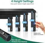 OPNICE Desk Organizers and Accessories, Adjustable Computer Monitor Stand Riser, Laptop Stand for Desk, Office Desk Accessories & Workspace Organizers for Home Office, Black Wood - Image 3