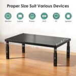 OPNICE Desk Organizers and Accessories, Adjustable Computer Monitor Stand Riser, Laptop Stand for Desk, Office Desk Accessories & Workspace Organizers for Home Office, Black Wood - Image 4